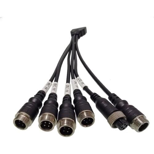 Good quality and cheap MDVR 4 pin Aviation Connector Backup Camera Cable for intercom handle with Male and Female