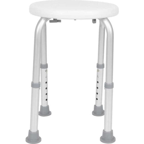 Round Bath Shower Chair Height Adjustable Non Slip Shower Stool Round Chair Seat for Elderly