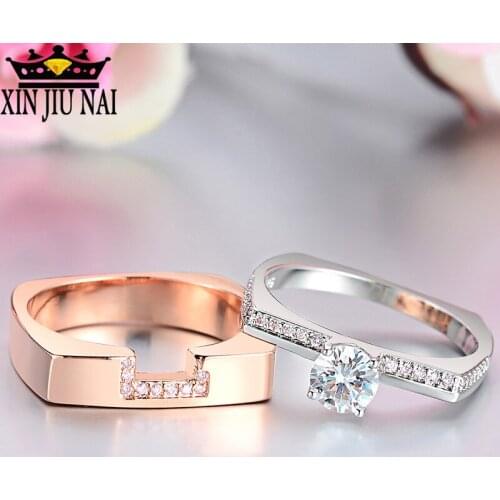Cross-border Source Marriage Zirconium Closure Ring Simple Valentines Day Gift Rings for Men and Women