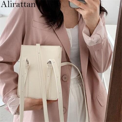Small Retro Solid Color PU Leather Crossbody Bags For Women 2021 Summer New Style Fashion Brand Ladies Handbag Shoulder Bag