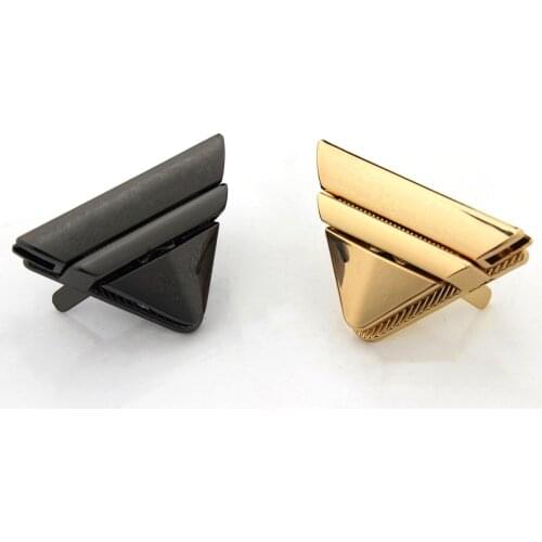 1pcs Metal Triangle Press Lock Fashion Switch Lock For DIY Handbag Bag Purse Luggage Hardware Closure Bag Parts Accessories