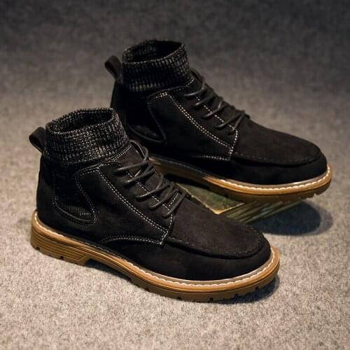 Mens Winter Sports Shoes New Winter Plush Waterproof Snow Boots Warm Winter Mens Shoes Outdoor Fashion Ankle Boots Mens Boots