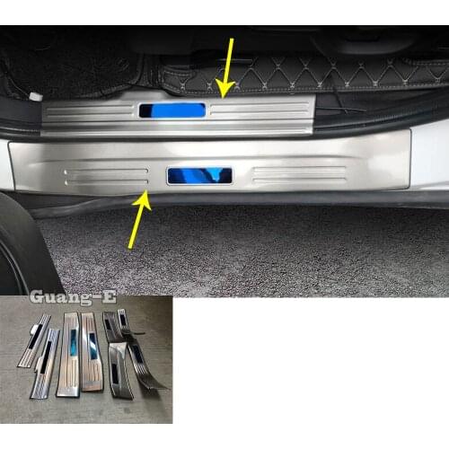 For Honda HRV HR-V Vezel 2019 2020 Car Styling Pedal Door Sill Scuff Plate Cover Inner+External Threshold Sticker Parts Cover