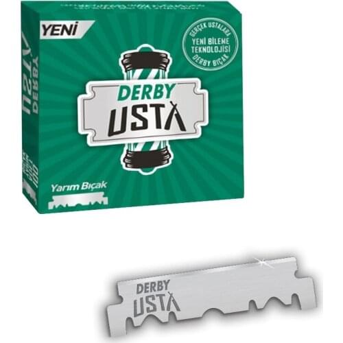 New 2021 Derby Master Shavette Shaving Razor Blade 100pcs Professional Barber Razor Wholesale Price Quality Turkey Fast Shipping