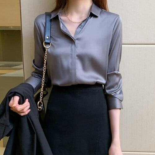 2020 autumn new loose bottoming chiffon shirt top design sense niche long-sleeved blouse women