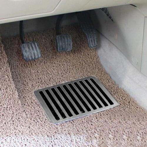 Universal Car Auto Floor Carpet Mat Patch Foot Heel Plate Pedal Pad Non-Slip Metal ,For Car Truck Trailer Universal23.5X16cm