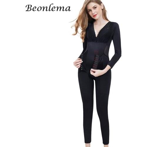Beonlema Full Body Sexy Shapewear For Women Butt Lifting Slimming Shapers Seamless Posture Corrective Arms Shaping Bodysuit