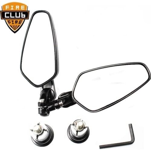 Universal Motorcycle Handle Bar End Rearview Side Mirror Motorbike Scooters Rearview Mirror Side View Cafe Racer 7/8" 22mm