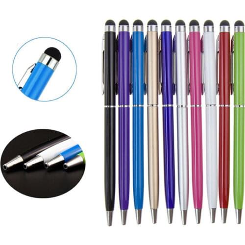 2 In 1 Touch Screen Stylus Ballpoint Pen Fine Point Stylus Capacitive Touch Microfiber For Ipad For Iphone Newest And Hot Sale