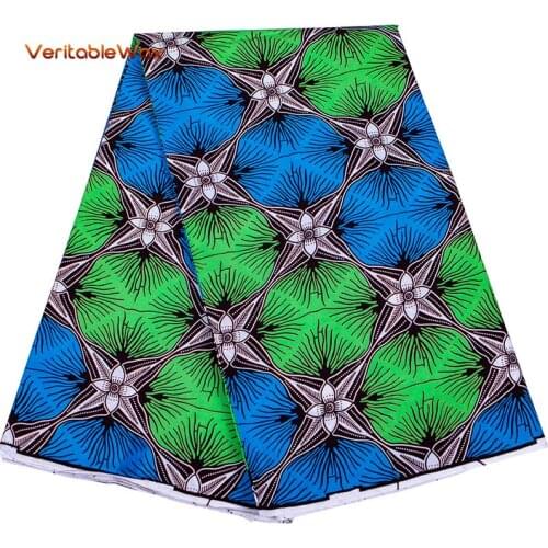 VeritableWax100% Cotton New Original Wax Fabric African Print Fabric Tissue Wax Fabric Wholesale African Wax Fabric 40FS1237
