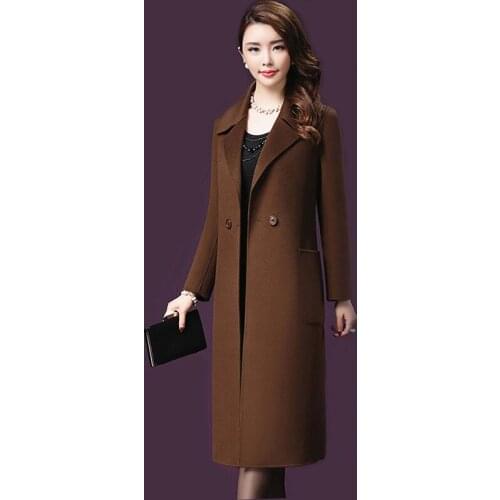 Vintage Stylish Thick Warm Coat Women 2020 Fashion Long Sleeve Pockets Winter Female Outerwear Chic Tops