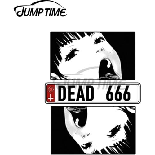 Jump Time 13 x 6.8cm For Dead 666 Waifu Sexy Car Stickers Scratch-proof Window Personality Decal Graphics for Vehicle Bumper