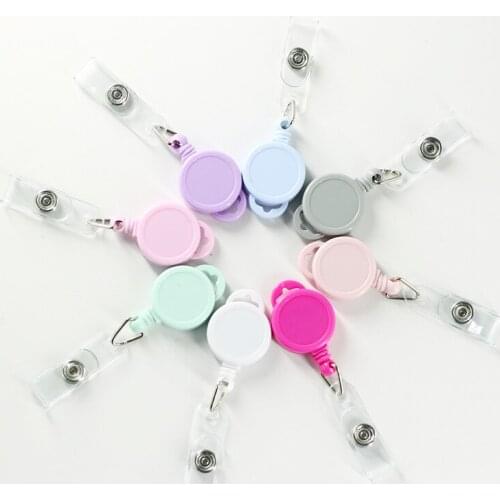 2cm 8pcs Lot Retractable Badge Holder Pull ID Card Badge Holders For Nurse Student Hospital Office
