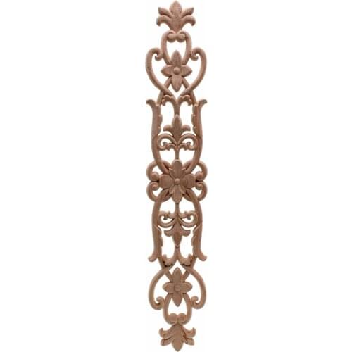VZLX Creative Wood Carving European Floral Pattern Patch Furniture Door Flower Background Wall Cupboard Decoration ornaments