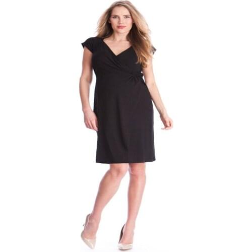 Maternity Women Dress Summer Sleeveless V-Neck Knee Length Dress New Moms Fashion Western Style Elastic Slim Fit Sexy Dresses
