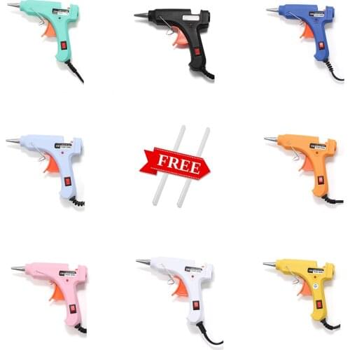 1 Set 20W Mini Hot Glue Gun High Temperature Glue Gun With Hot Glue Gun Sticks For DIY Jewelry Making Findings Crafts Hand Tools