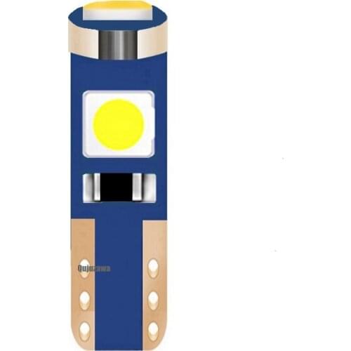 1Pcs W3W W1.2W T5 Super Bright 3 SMD 3030 LED Bulb Car Board Instrument Panel Lamp Auto Dashboard Warming Indicator Wedge Light