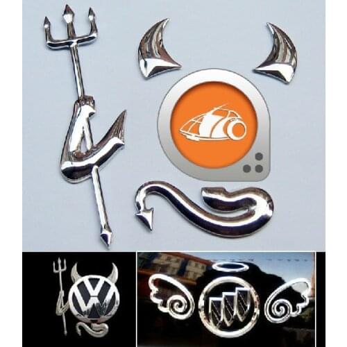 1pcs x Metal 3D Devil Style Demon Car logo Sticker Emblem Paper Devil 3D Car Sticker