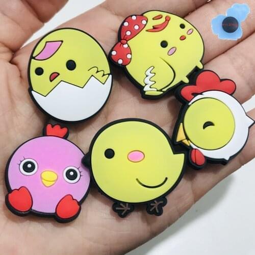 1Pcs Animals Bird Yellow Duck PVC Shoe Charms Shoe Accessories Decoration Diy Backpack Wristbands Shoes Kids Party GiftCroc Jibz