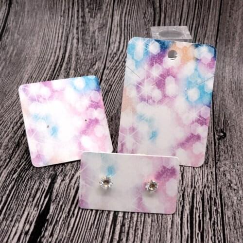 100pcs/lot Multi Size Colorful Earring Necklace Cards Paper Jewelry Display Cards Jewelry Packaging Vintage Classic Cards