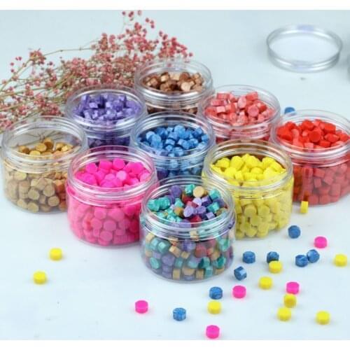 200pcs 6 Color Fire Paint Wax Octagonal Small Bag With Lacquer Seal Wax vintage sealing wax