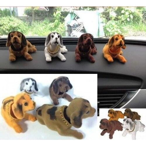 4 PCS Head Nodding Dog Car Accessory Pivoting head Dog