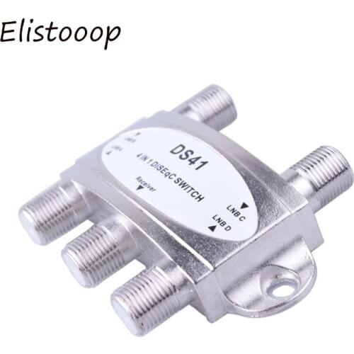 4 in 1 DiSEqC Switch TV Satellite Antenna Flat LNB Switch Receiver TV Tuner Switch for TV Receiver High Qualit