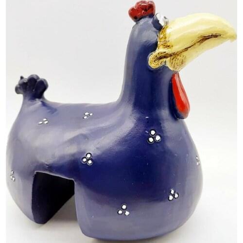 40# Garden Big-eyed Chicken Ladder Decoration Ornaments Used For Flower Pots Chair Hanging Garden Decoration Outdoor Statues