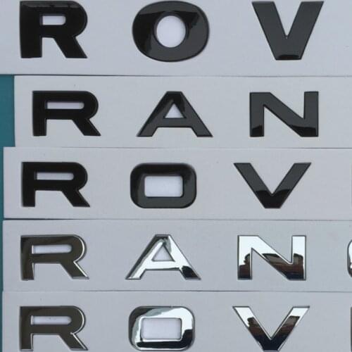 Car ABS stickers Styling Hood Trunk Logo Badge For Range Rover Sport Evoque DISCOVERY Styling Trunk Logo Letters Emblem