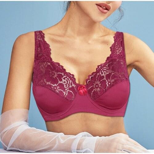 Bra For Women Lace Bralette Bras Underwired Sexy Brassiere See Through Lingerie Top Female Underwear B C D DD E F Cup