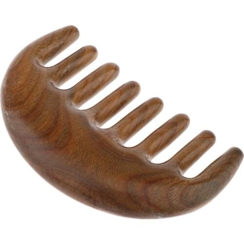 Mini Small 3.9” Pick Lifting Wooden Comb, Scalp Massage Wood Comb, Natural Green Sandalwood, For All Hair Styles & Types