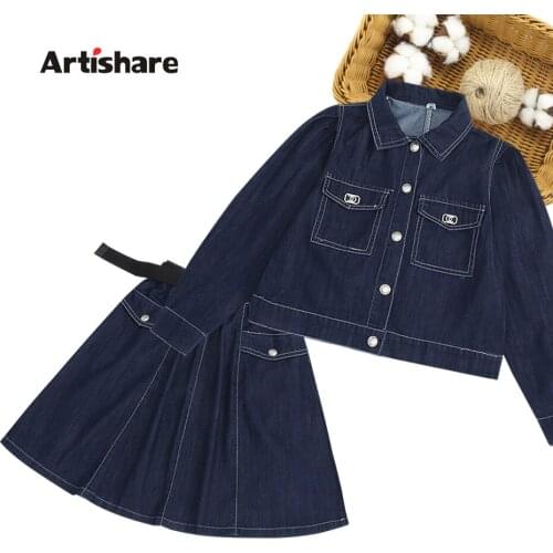 Kids Clothes Denim Jacket + Pants Clothing For Girls Casual Style Kids Girl Clothes Set Spring Autumn Kid Clothes