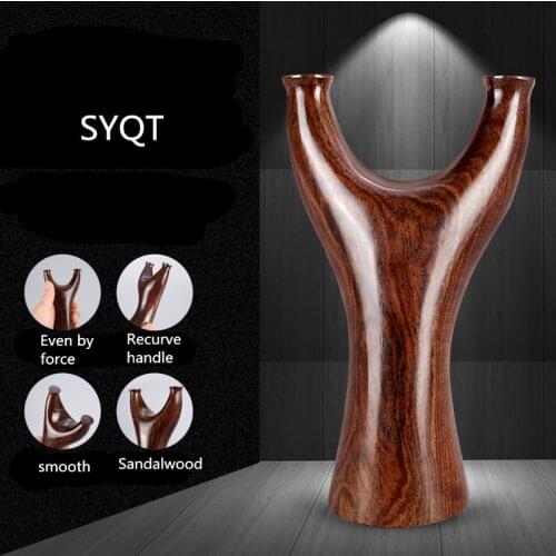 Kids Toys Slingshot Ebony Slingshot Solid Wood Flat Rubber Band Slingshot Wide Rubber Hand Recurve Outdoor Hunting Slingshot
