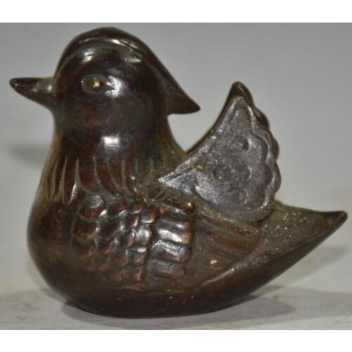 China brass archaize Mandarin duck crafts statue