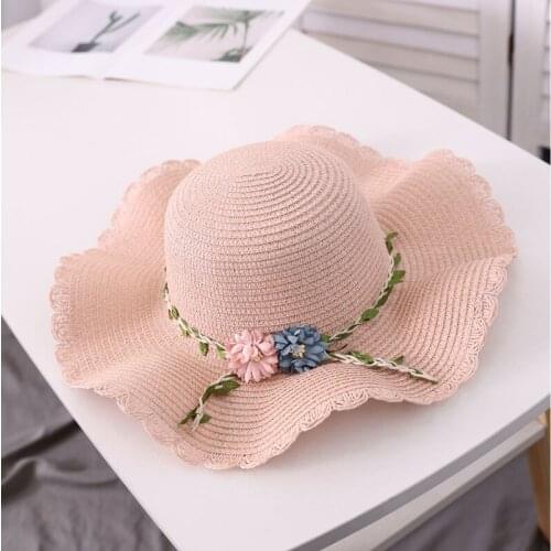 Free Shipping Summer Breathable Comfortable Women Straw Sun Beach Cap Hand Woven Raffia Crochet Soft Folding Handmade Hat