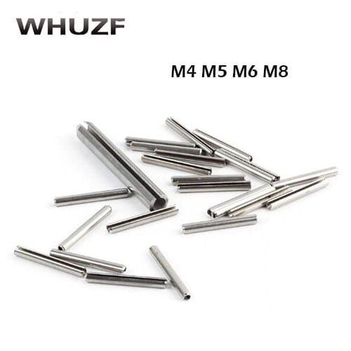 M4/5/6/8 Spring parallel pins Slotted Stainless Steel Elastic Pins Cotter Pins M4/5/6/8*6/8/10/12/14/16/18/20--40mm