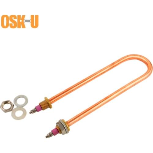 Copper Heater Element for Kitchenware M16 Thread U type Heating Pipe 220V Single U Shape Heating Element 1KW/1.5KW/2KW/3KW