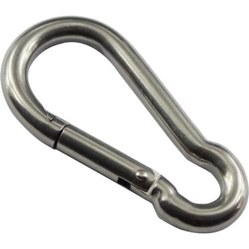 Outdoor Safety Buckle Stainless steel Climbing Button Carabiner Snap Clip Hook Keychain Keyring Camping Hiking20pieces per lot