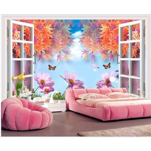 Custom photo 3d wallpaper Childrens room window landscape living room Home decor 3d wall murals wallpaper for walls 3 d