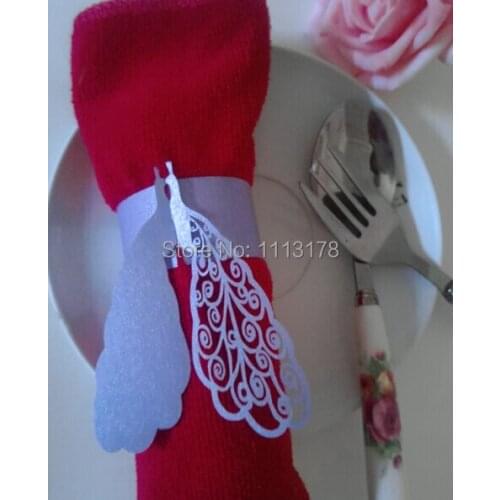 Cheap paper napkin ring napkin holder wedding peacock napkin holders buckles Wedding Party Decorations