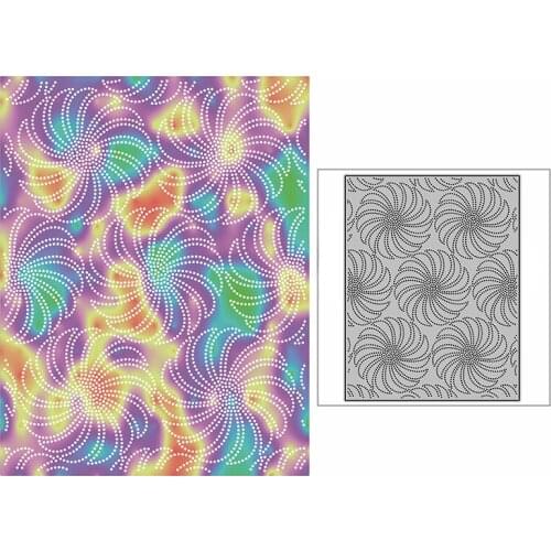 New Spotted Floral Windmill Background Plate Craft Embossing Mold 2021 Metal Cutting Dies for DIY Scrapbooking Album Card Making