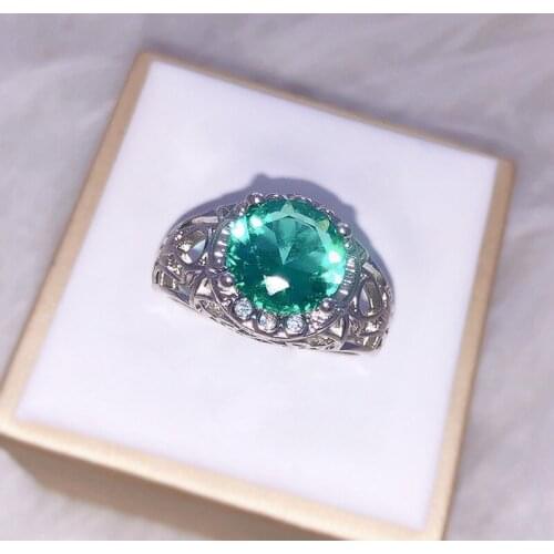 The New Bracelet Green Topaz Stone Inlay Zircon Ring Ring That Connect A Flower To Testore Ancient Ways