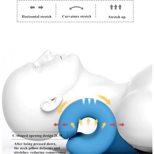 Cervical Neck Traction Support Massage Pillow Gravity Pillow Pain Relief Back Stretching Relax Neck Correct Massager