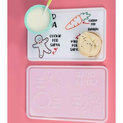 Rectangle Plate Epoxy Resin Silicone Mold Handmade Home Decor Dinner Tray Table Mat Diy Craft