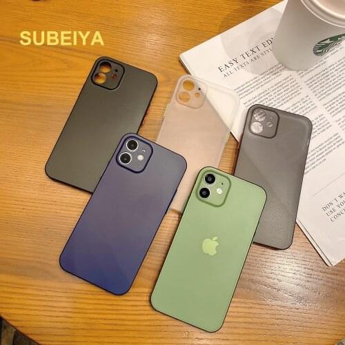 Luxury Ultra Simple Matte Bumper Phone Case For iPhone 12 11 11Pro Max XR XS Max 6S 8 7 Plus Shockproof Soft Silicone Clear Case