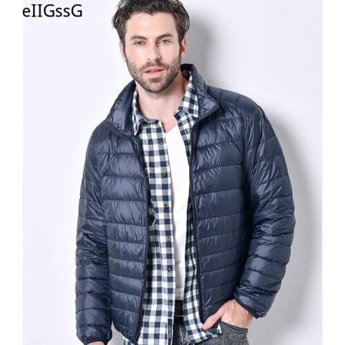 Winter Autumn Men Ultralight Jacket White Duck Down Coat Men Down Jackets Winter Male Casual Down jacket Coat Warm Parka 5XL
