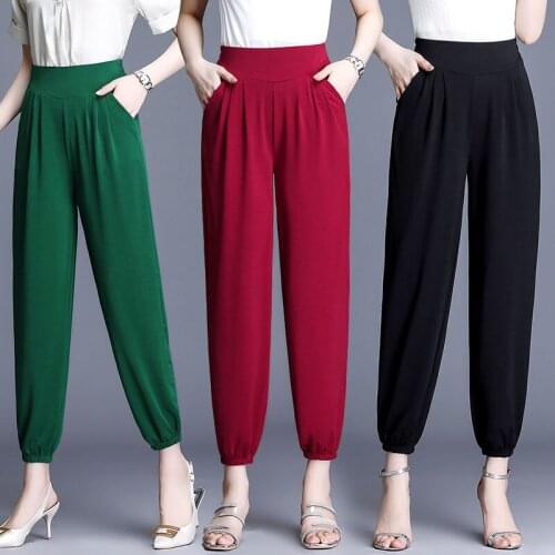 Women Pants Womens Summer Bloomers Pants Cropped Mosquito-Proof Square Dance Womens Pants Pantalones De Mujer
