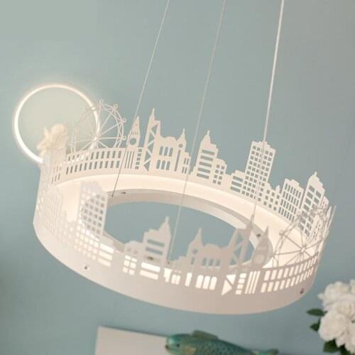 Nordic Hanging Lights for Children Room Modern Home Creative Led Pendant Light Kids Room Led Bedroom Princess Lamp Shade