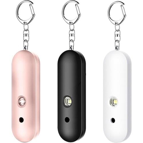 LED 130dB Sound Alarm IP56 Waterproof Anti-wolf ABS Personal Alarm Double Horn Keychain High Decibel