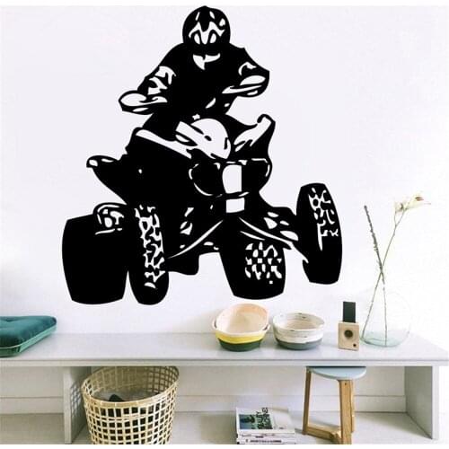 Vinyl Wall Decal Sticker Bedroom Quad Bikes Cars Sport Championship Man Mural For Living Room Home Decor Wallpapers